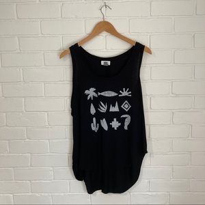 Old Navy Black And White Graphic Tank